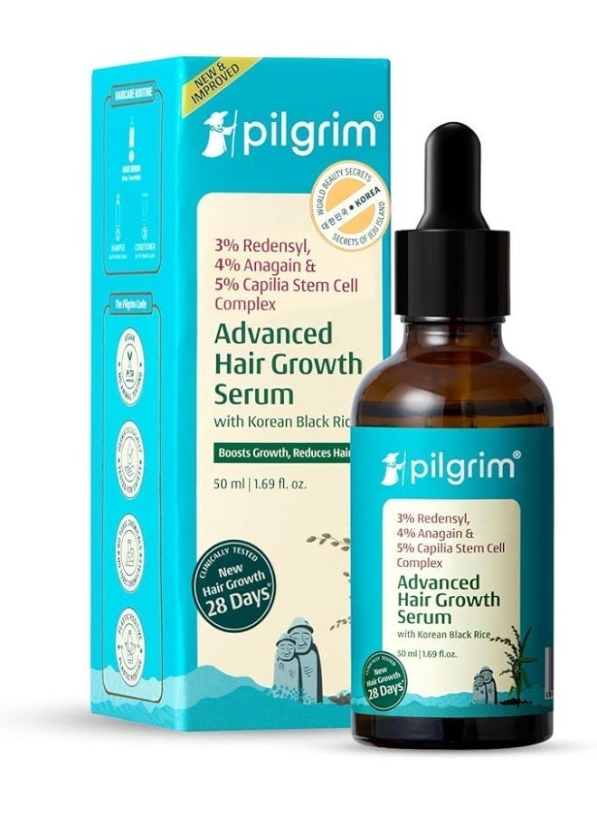 Pilgrim Redensyl 3% + Anagain 4% Advanced Hair Growth Serum – 50ml - Image 1